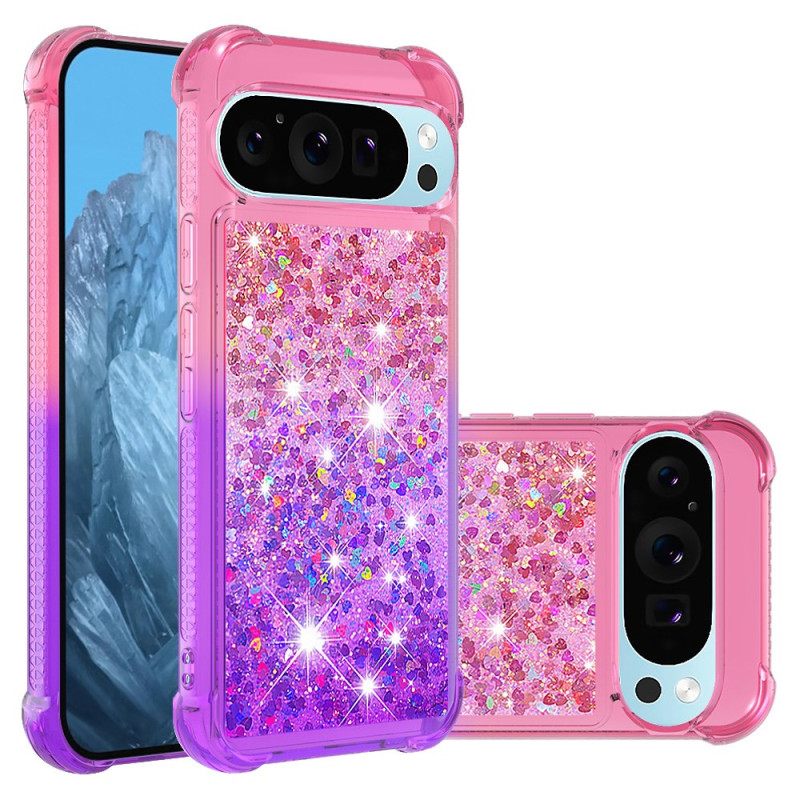 Κάλυμμα Google Pixel 9 Glitter Gradient Σιλικόνης