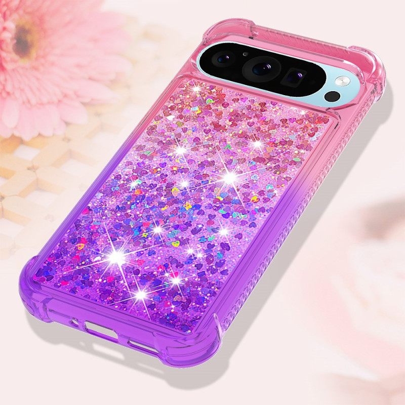 Κάλυμμα Google Pixel 9 Glitter Gradient Σιλικόνης