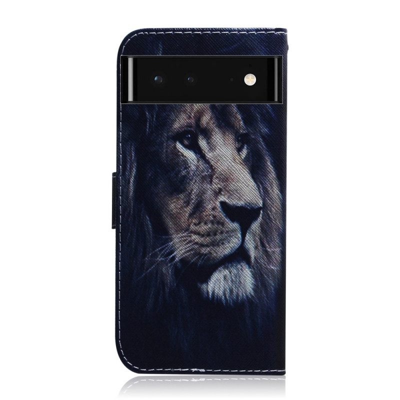 δερματινη θηκη Google Pixel 6 Dreaming Lion