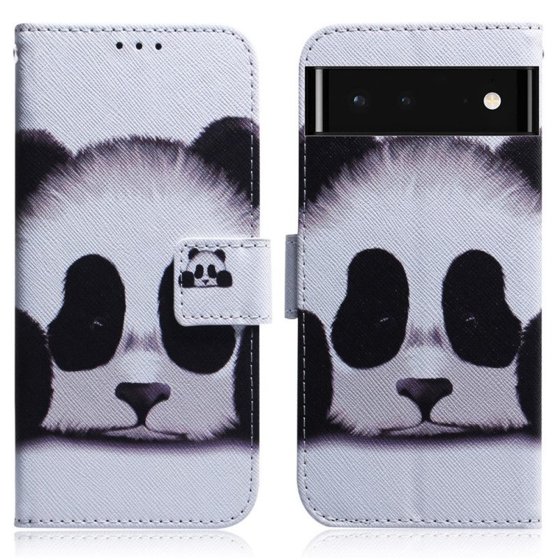 δερματινη θηκη Google Pixel 6 Πρόσωπο Panda