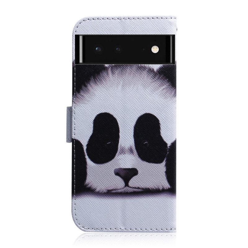 δερματινη θηκη Google Pixel 6 Πρόσωπο Panda