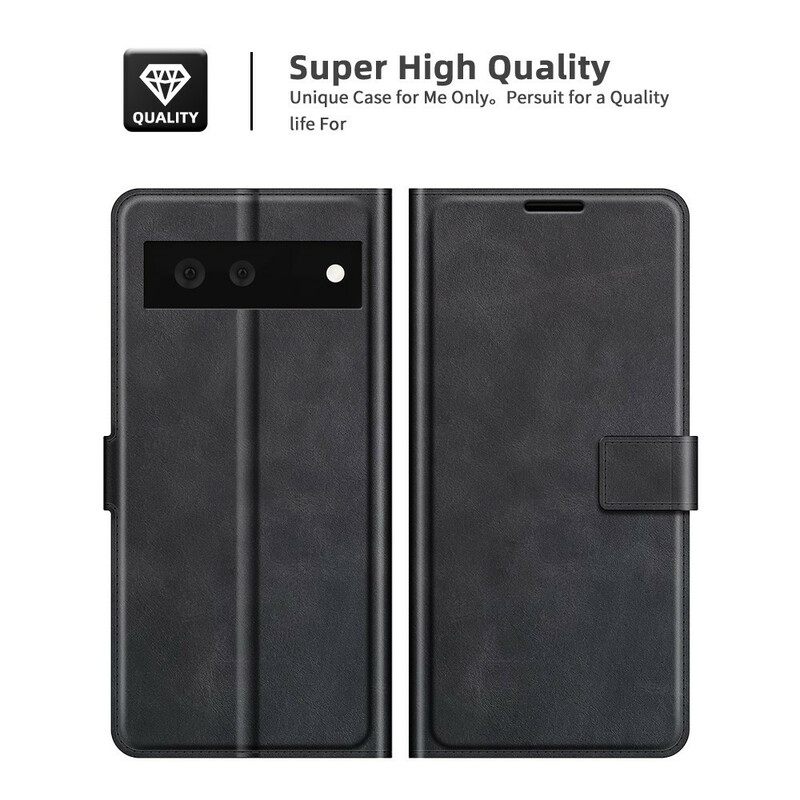 Θήκη Flip Google Pixel 6 Slim Extreme Leather Effect