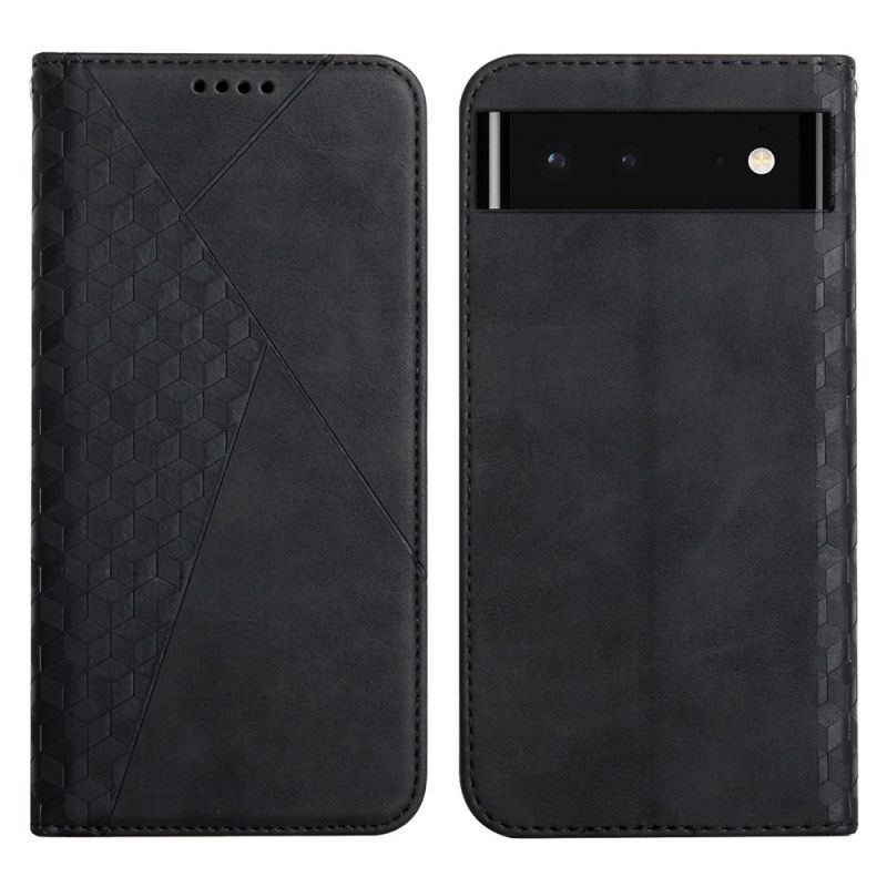 θηκη κινητου Google Pixel 6 Θήκη Flip Geo Leather Effect