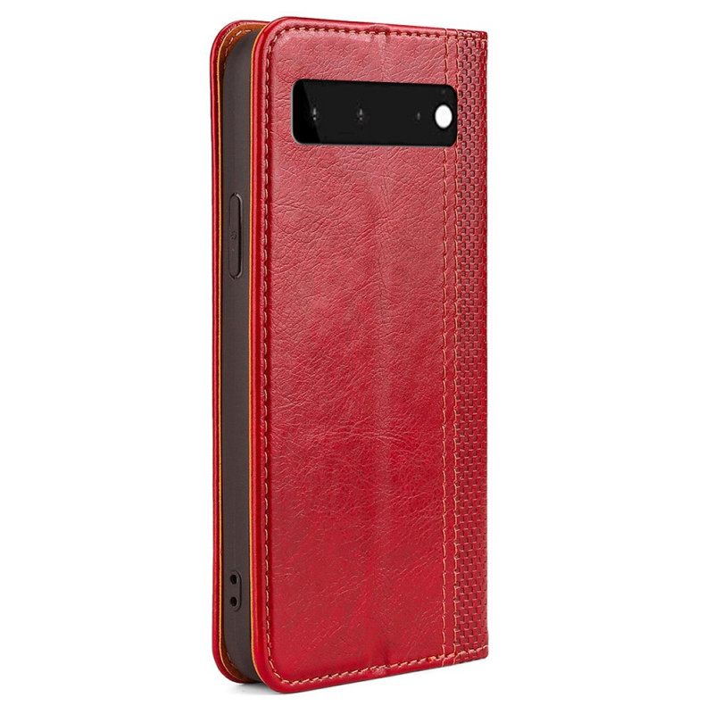 θηκη κινητου Google Pixel 6 Θήκη Flip Litchi Split Leather Rattch