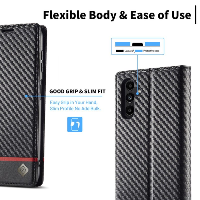 Δερματινη Θηκη Samsung Galaxy A15 Carbon Fiber Lc.imeeke