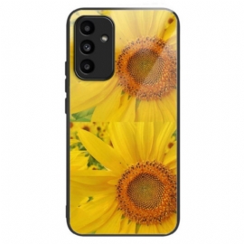 Κάλυμμα Samsung Galaxy A15 Tempered Glass Sunflowers Σιλικόνης