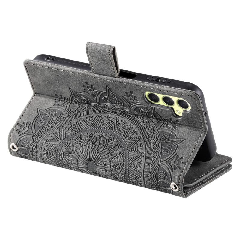 Θηκη Κινητου Samsung Galaxy A15 Θήκες Κινητών Mandala Print Wallet Με Λουράκι