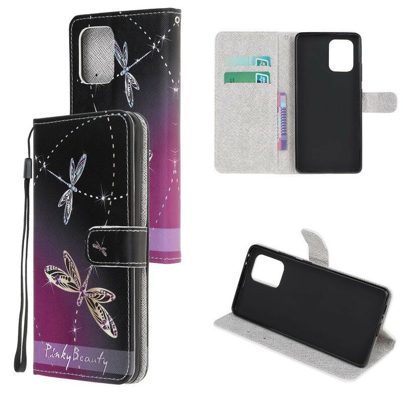 δερματινη θηκη Samsung Galaxy S10 Lite με κορδονι Strappy Dragonflies