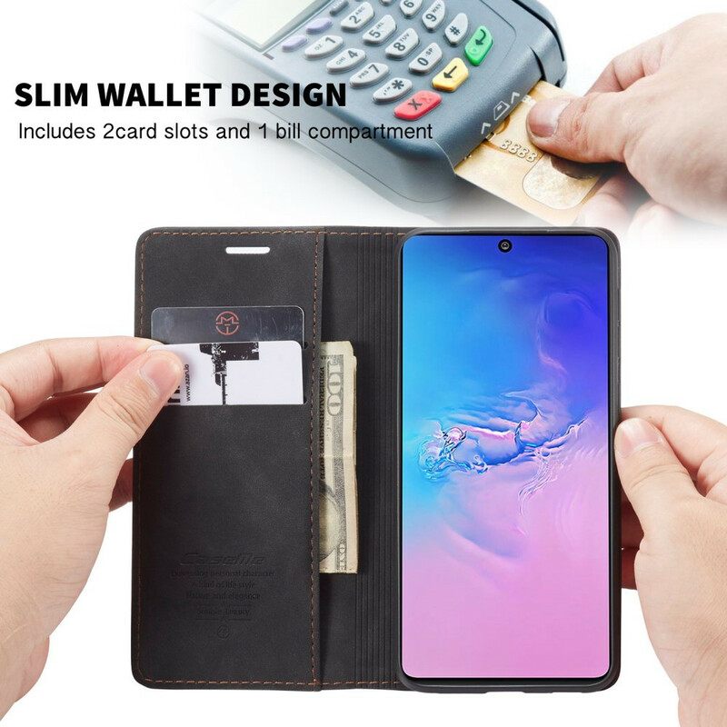 θηκη κινητου Samsung Galaxy S10 Lite Θήκη Flip Caseme Faux Leather