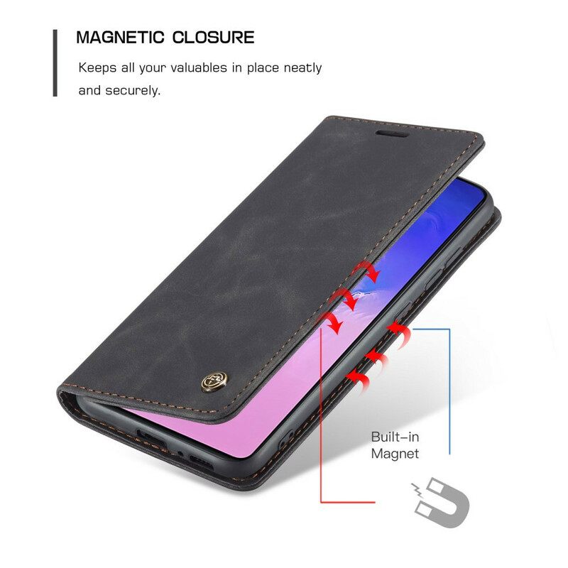 θηκη κινητου Samsung Galaxy S10 Lite Θήκη Flip Caseme Faux Leather