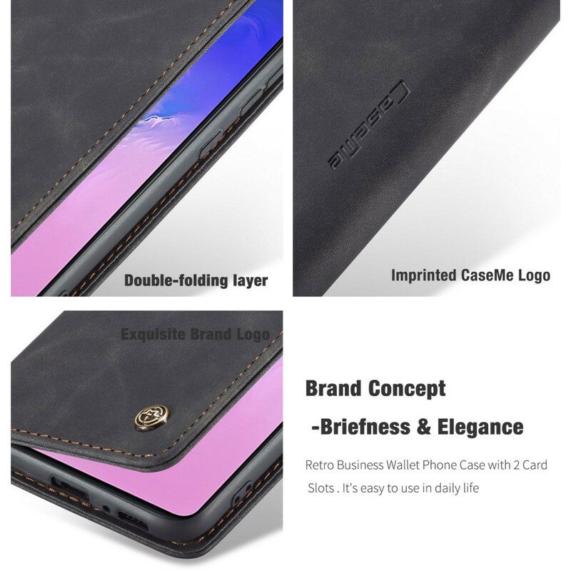 θηκη κινητου Samsung Galaxy S10 Lite Θήκη Flip Caseme Faux Leather