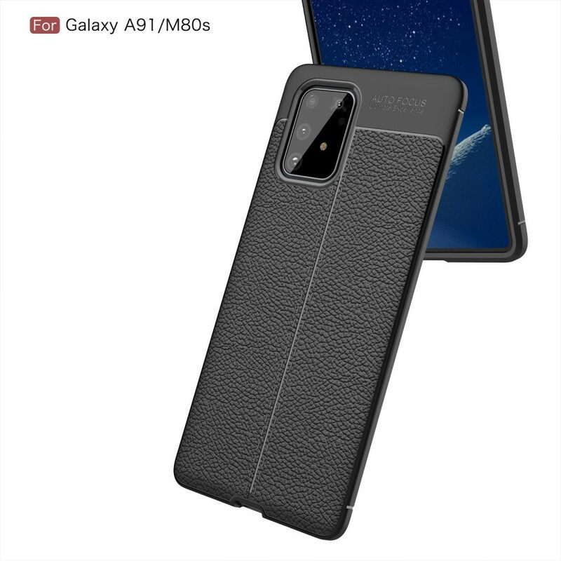 Θήκη Samsung Galaxy S10 Lite Δερμάτινο Εφέ Litchi Διπλής Γραμμής