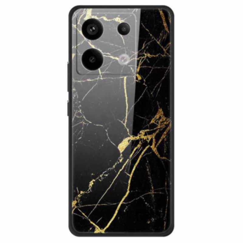 Κάλυμμα Poco X6 5g Gold Grain Tempered Glass