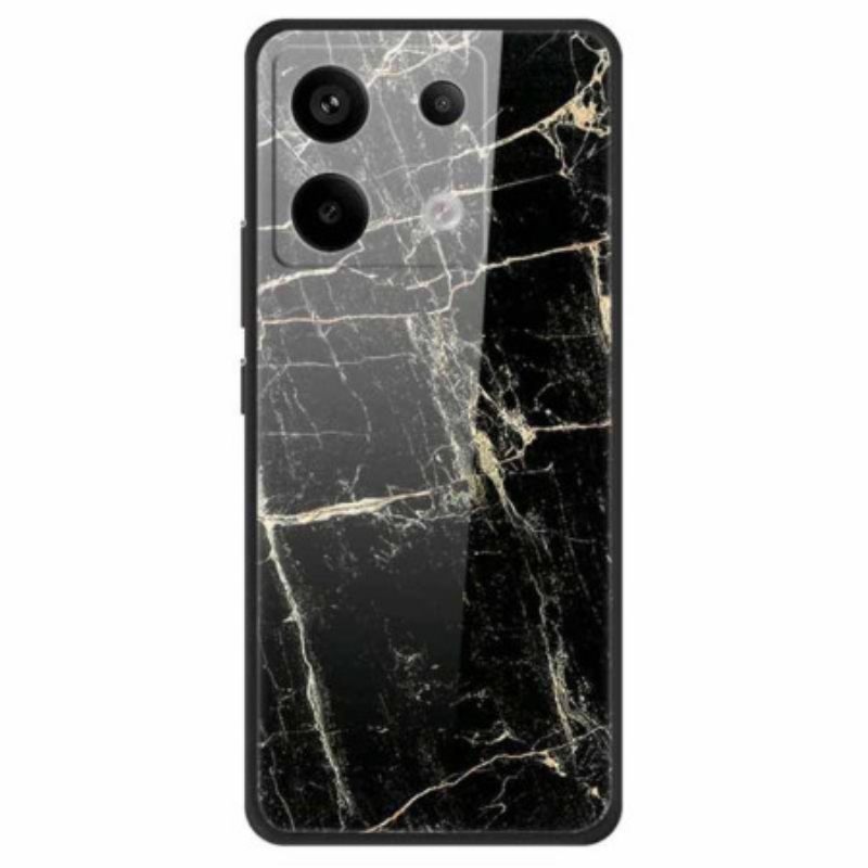 Κάλυμμα Poco X6 5g Platinum Black Grain Tempered Glass