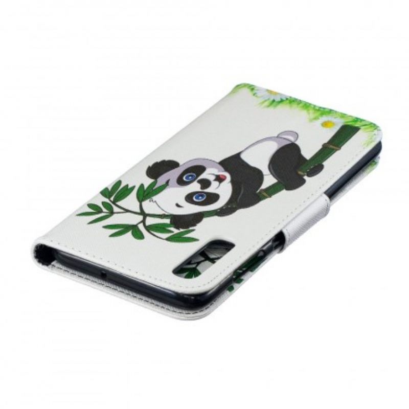 Κάλυμμα Samsung Galaxy A70 Panda On Bamboo