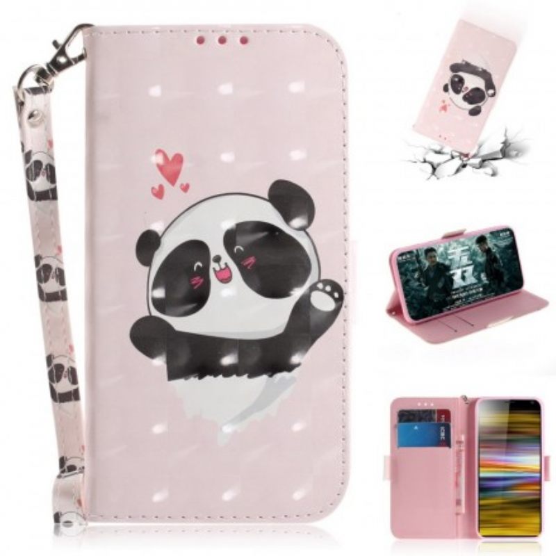 Κάλυμμα Sony Xperia 10 Plus με κορδονι Panda Love Strap