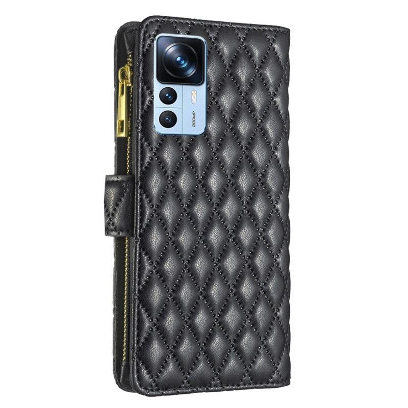 Θήκη Flip Xiaomi 12T / 12T Pro Binfen Color Style Quilted