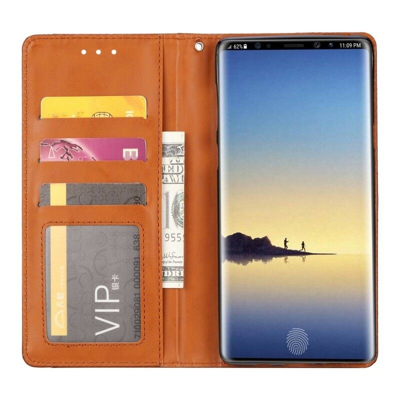 θηκη κινητου Samsung Galaxy Note 9 Θήκη Flip Θήκη Κάρτας Από Συνθετικό Δέρμα