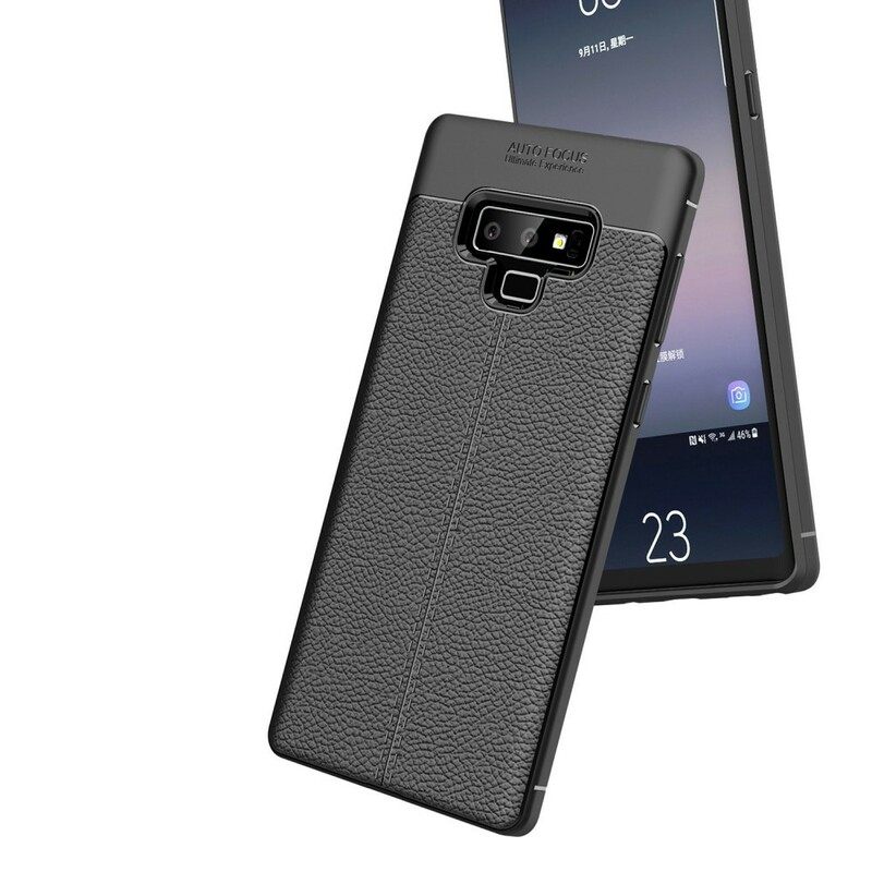 Θήκη Samsung Galaxy Note 9 Δερμάτινο Εφέ Litchi Διπλής Γραμμής