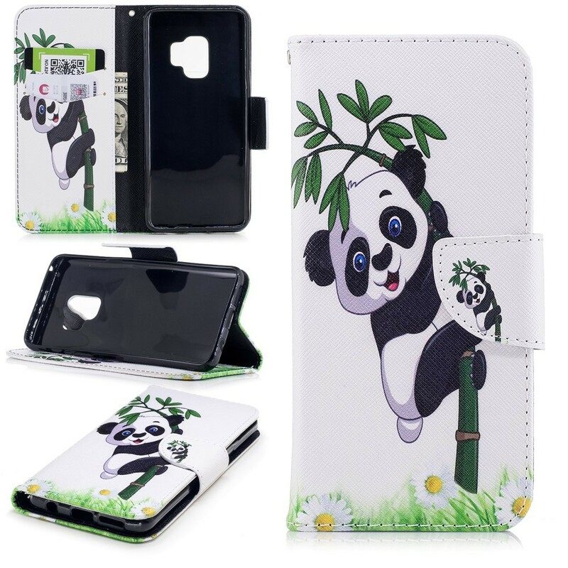 Κάλυμμα Samsung Galaxy S9 Panda On Bamboo