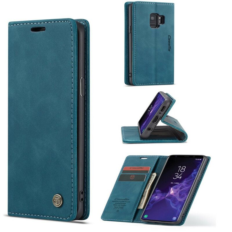 θηκη κινητου Samsung Galaxy S9 Θήκη Flip Caseme Faux Leather