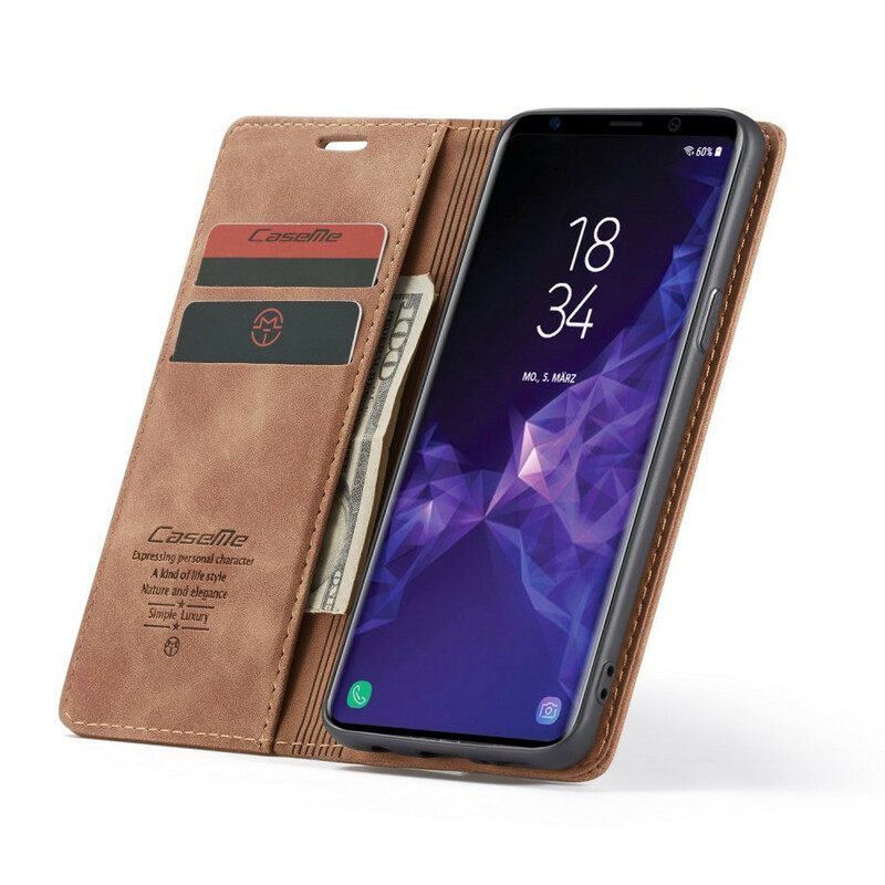 θηκη κινητου Samsung Galaxy S9 Θήκη Flip Caseme Faux Leather