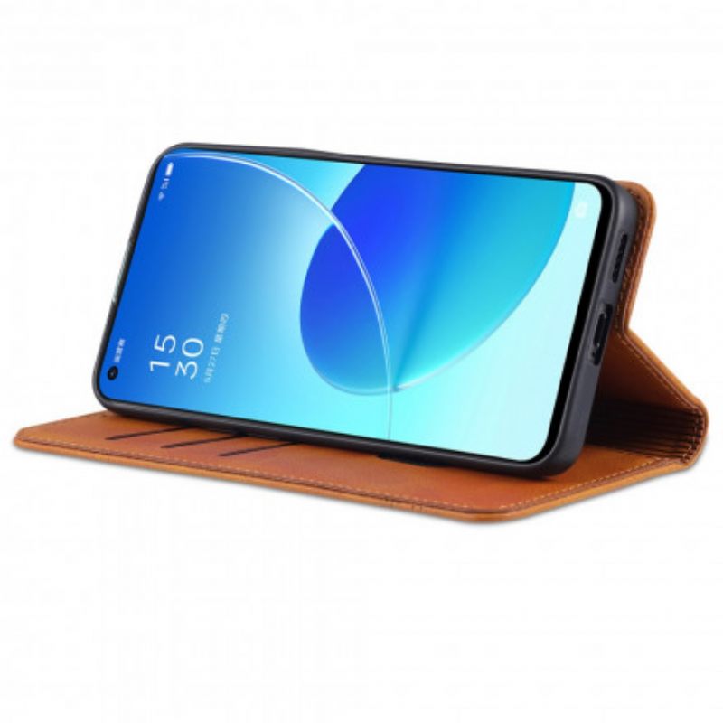 θηκη κινητου Oppo Reno 6 5G Θήκη Flip Δερμάτινο Στυλ Azns