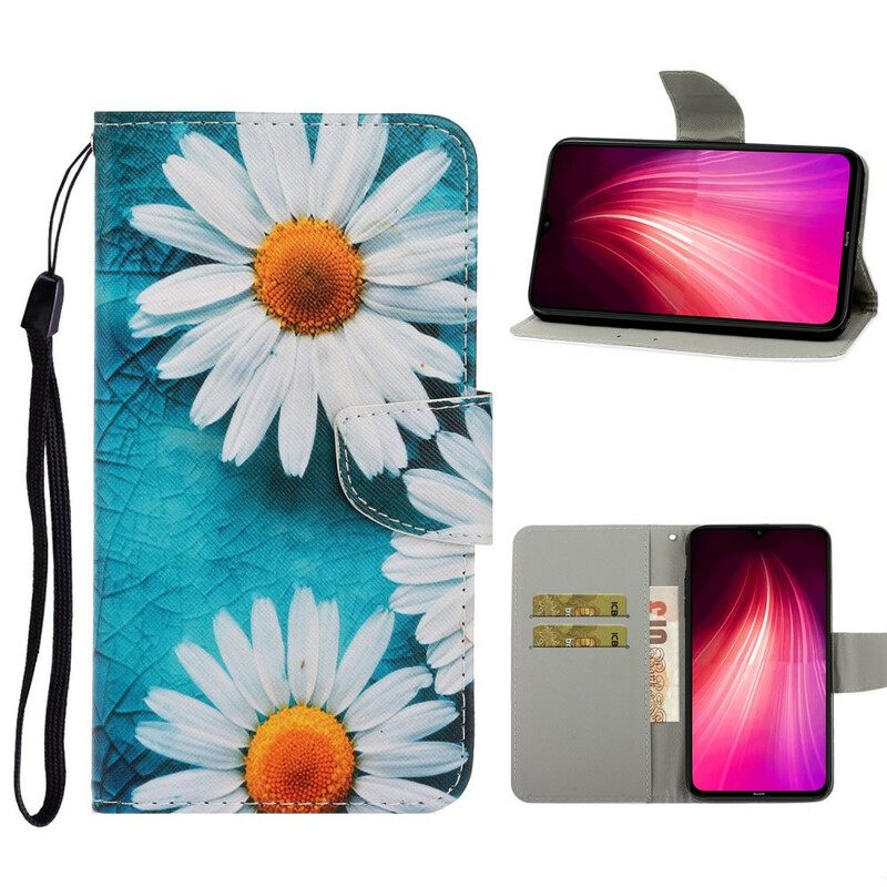 Κάλυμμα Xiaomi Redmi Note 8T με κορδονι Strappy Daisies