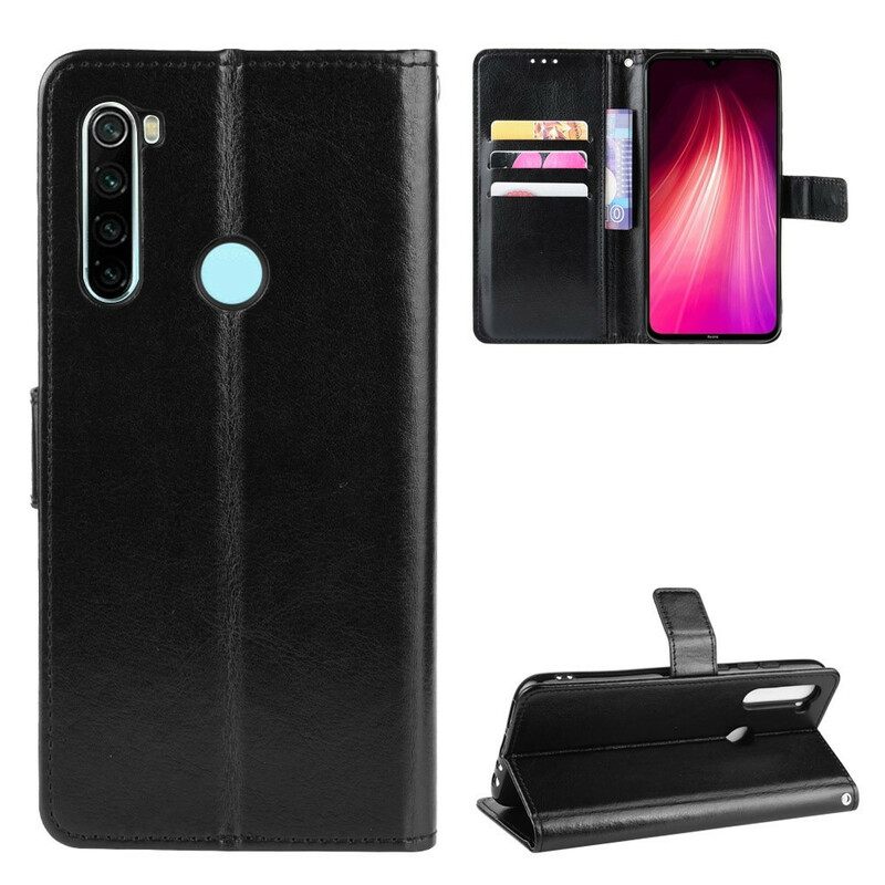 Θήκη Flip Xiaomi Redmi Note 8T Λαμπερό Συνθετικό Δέρμα