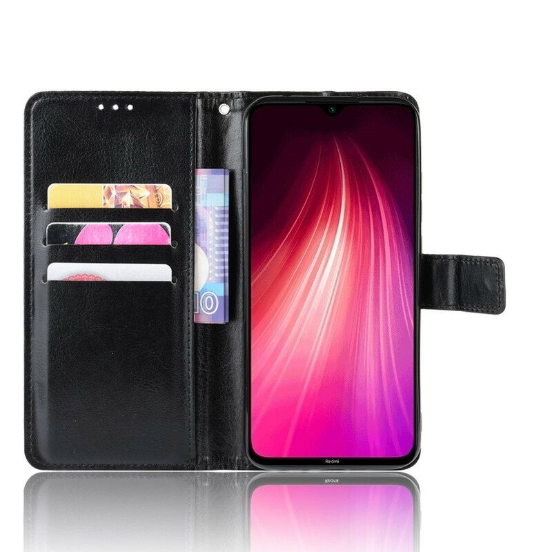 Θήκη Flip Xiaomi Redmi Note 8T Λαμπερό Συνθετικό Δέρμα