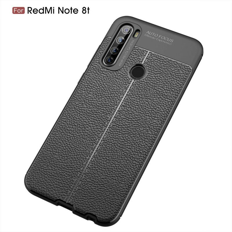 Θήκη Xiaomi Redmi Note 8T Δερμάτινο Εφέ Litchi Διπλής Γραμμής