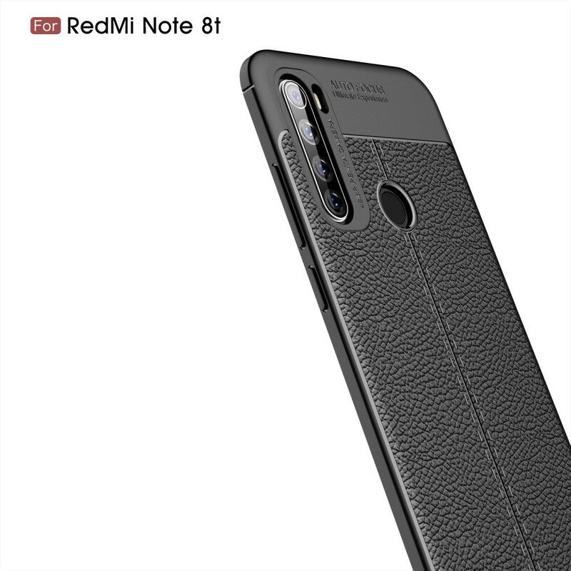 Θήκη Xiaomi Redmi Note 8T Δερμάτινο Εφέ Litchi Διπλής Γραμμής