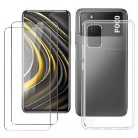 Θήκη Poco M3 Οθόνη Combo Και Tempered Glass