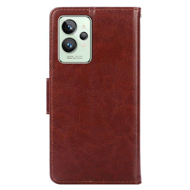 Κάλυμμα Realme GT2 Pro Vintage Faux Δέρμα