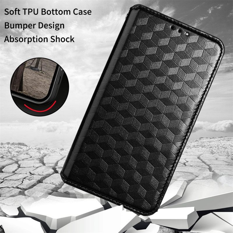 θηκη κινητου Realme GT2 Pro Θήκη Flip 3d Cube Leather Effect