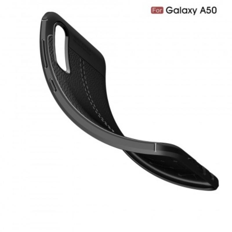 Θήκη Samsung Galaxy A50 Δερμάτινο Εφέ Litchi Διπλής Γραμμής