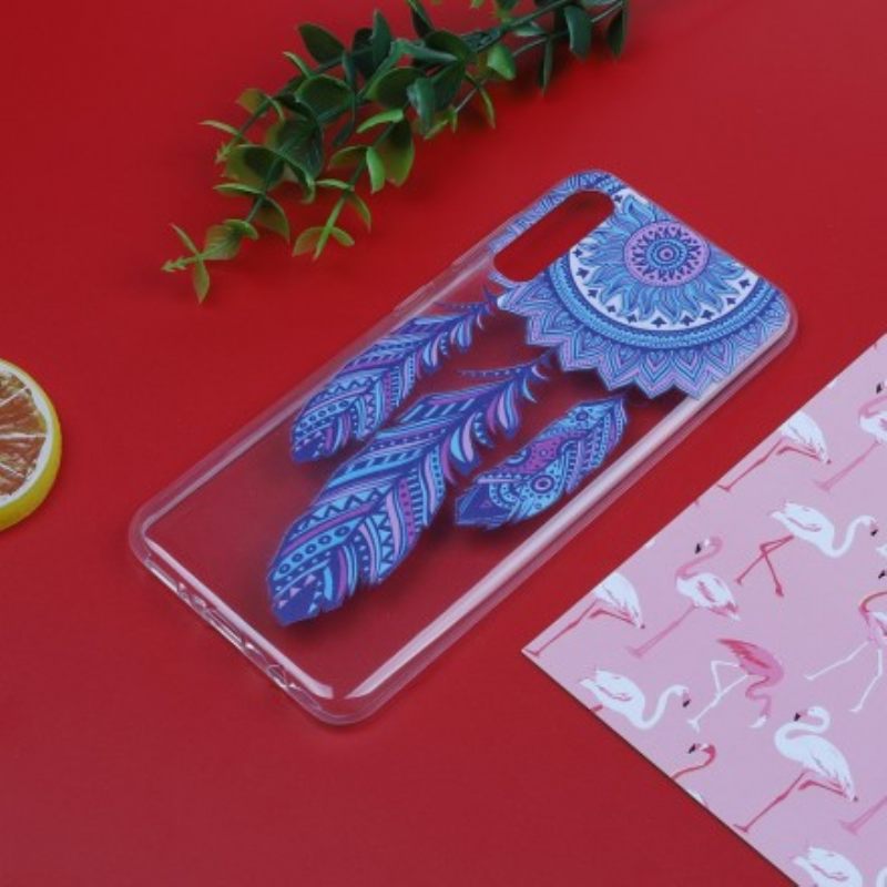 Θήκη Samsung Galaxy A50 Διαφανή Dream Catcher Blue Feathers