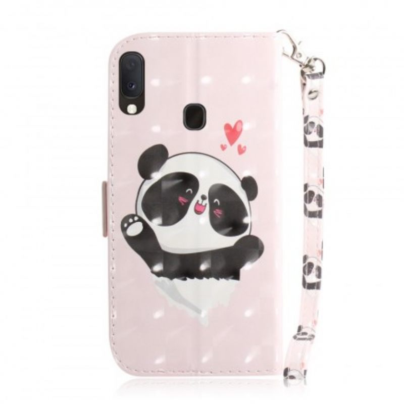 Κάλυμμα Samsung Galaxy A20e με κορδονι Panda Love With Strap