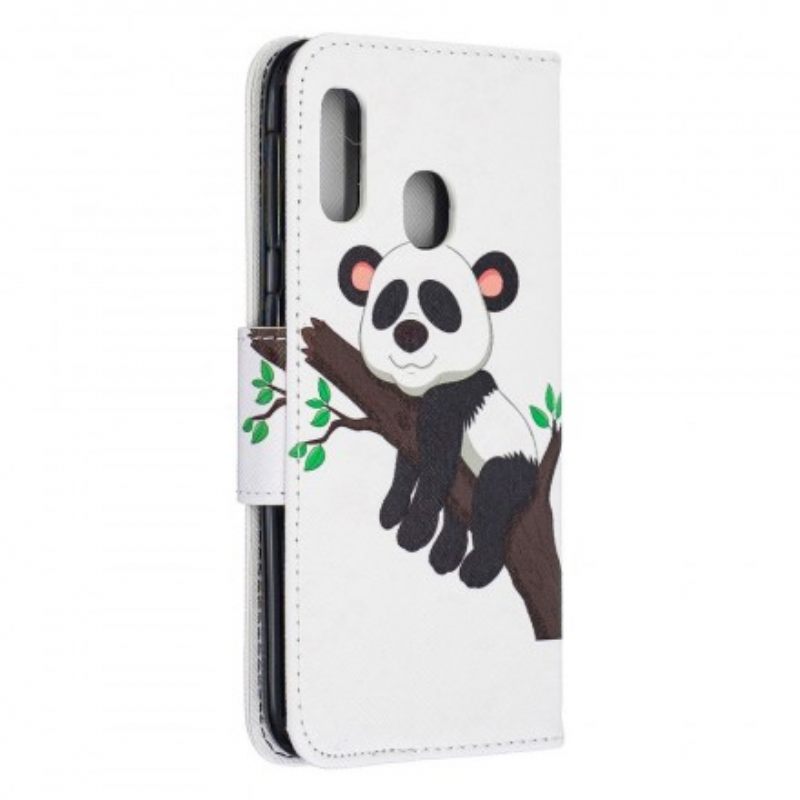 Θήκη Flip Samsung Galaxy A20e Lazy Panda