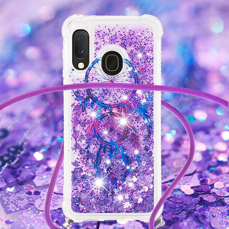 Θήκη Samsung Galaxy A20e με κορδονι Dream Catcher Glitter Cord