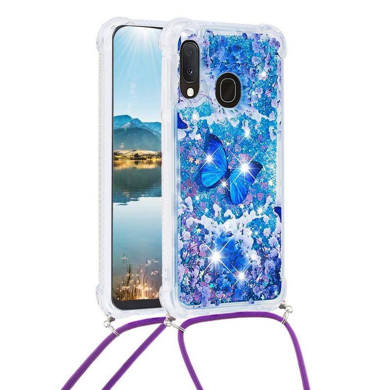 Θήκη Samsung Galaxy A20e με κορδονι Κορδόνι Με Πούλιες Πεταλούδας