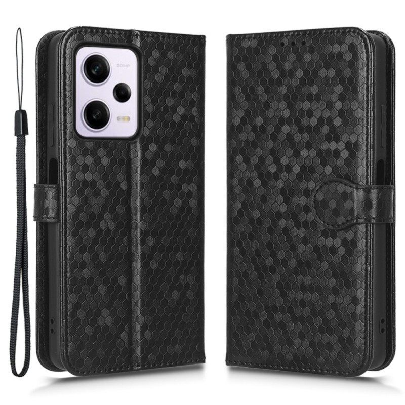 δερματινη θηκη Xiaomi Redmi Note 12 Pro Plus με κορδονι 3d Pattern Strappy