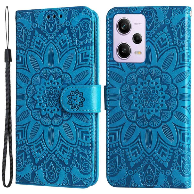 Κάλυμμα Xiaomi Redmi Note 12 Pro Plus με κορδονι Διακόσμηση Mandala Με Λουράκι