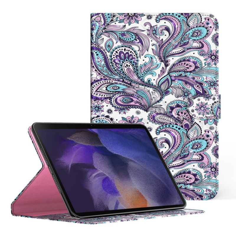 Θήκη Flip Samsung Galaxy Tab A8 Μοτίβο Paisley