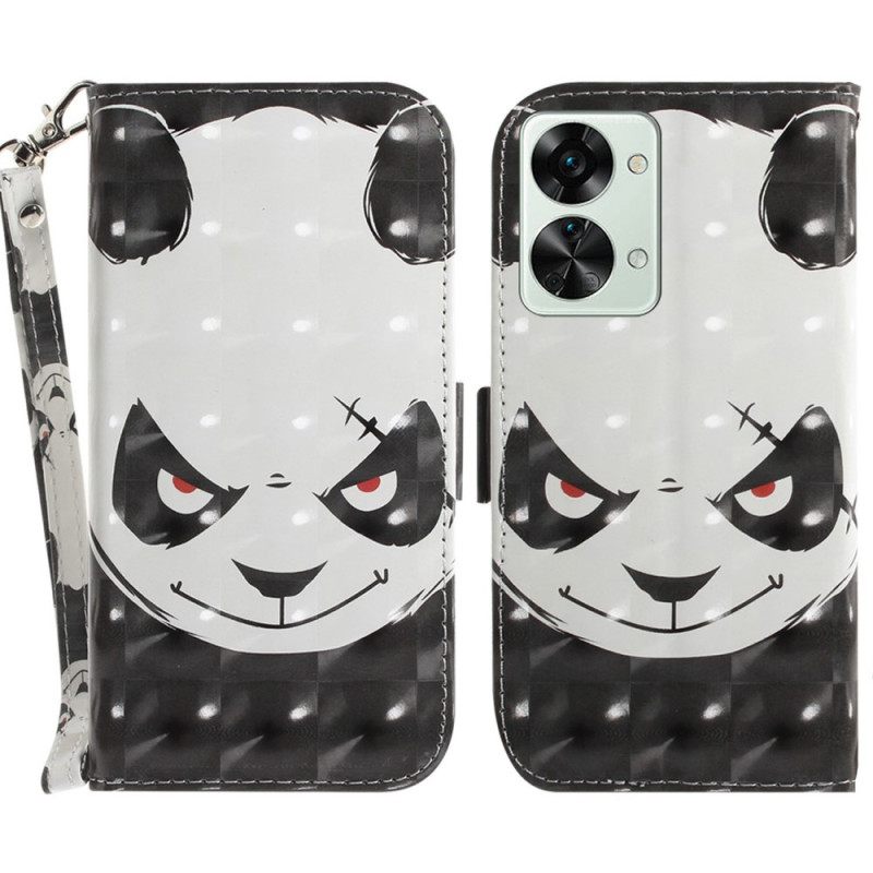 Κάλυμμα OnePlus Nord 2T 5G με κορδονι Angry Panda Με Λουράκι