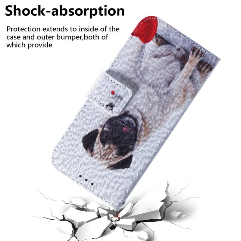 Κάλυμμα OnePlus Nord 2T 5G με κορδονι Strappy Pug Dog