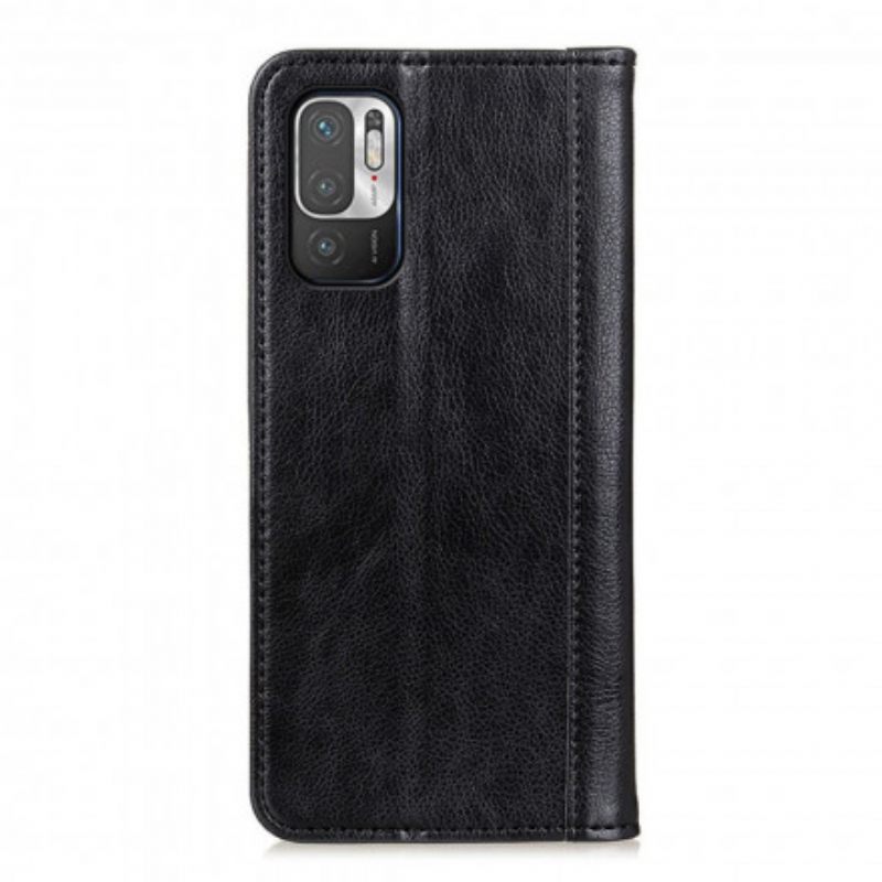 θηκη κινητου Xiaomi Redmi Note 10 5G / Poco M3 Pro 5G Θήκη Flip Έκδοση Litchi Split Leather