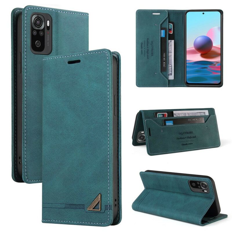 θηκη κινητου Xiaomi Redmi Note 10 5G / Poco M3 Pro 5G Θήκη Flip Faux Leather Gq.utrobe