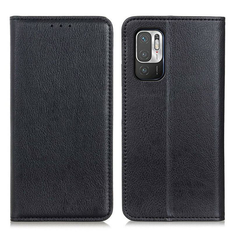 θηκη κινητου Xiaomi Redmi Note 10 5G / Poco M3 Pro 5G Θήκη Flip Lychee Split Leather Texture