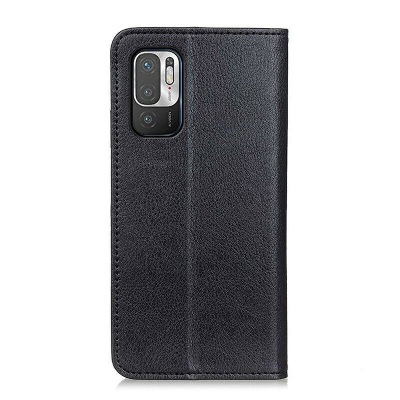 θηκη κινητου Xiaomi Redmi Note 10 5G / Poco M3 Pro 5G Θήκη Flip Lychee Split Leather Texture